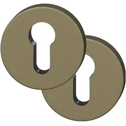 FSB, Türgriff + Türgarnitur, Zylinderrosette rund 12 1735 00010 ASL, Aluminium mittelbronzefarbig (Türrosette)