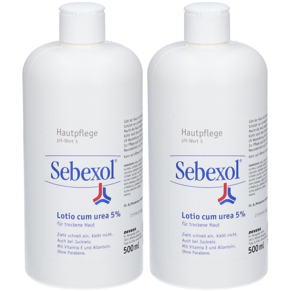 SEBExOL Lotio CUM Urea 5% x2 2x500 ml Emulsion