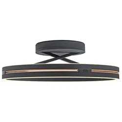 Neuhaus PURE LED-Deckenleuchte Pure Loop Alu, Eisen, Stahl & Metall Schwarz