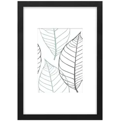 Holzbilderrahmen 21x30 cm  Iceland , schwarz , Holzwerkstoff , Maße (cm): B: 23 H: 32 T: 2.8