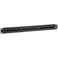 VALUE Cat.5e (Class D) 19-Zoll-Patchpanel, 24P, ungeschirmt, schwarz