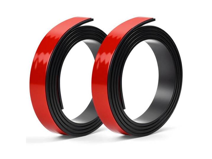 Magnetband selbstklebend 2er Set 1m x 18mm, Mehrfarbig, Metall, 12x2x20 cm, Heimtextilien, Vorhänge, Fertigvorhänge, Fertigstore