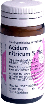 PHÖNIX LABORATORIUM GmbH ACIDUM NITRICUM S Phcp Globuli 20 g 00359451