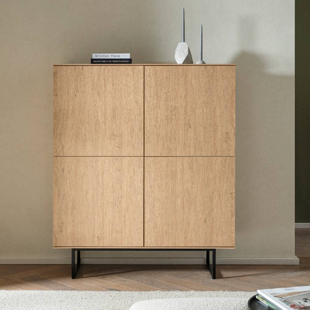 Pharao24.de Wohnzimmerschrank Wohnzimmer Schrank in modernem Design mit Bügelgestell