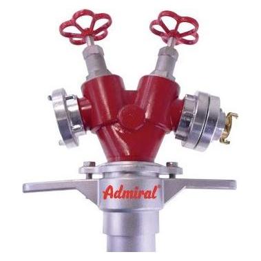 Admiral Hydrantenstandrohr STORZ Aluminium DN 80 1xC-Abg./1xAbg.Schnellkupplung/2 Ventile (1 Stk.) (1090bv-80-CG)