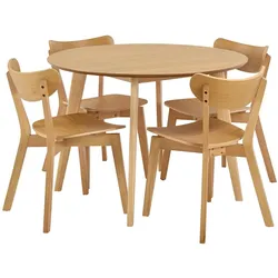 Actona »Roxby« Essgruppe 5-teilig Eiche Furnier 105x76x105 cm / Eiche Furnier