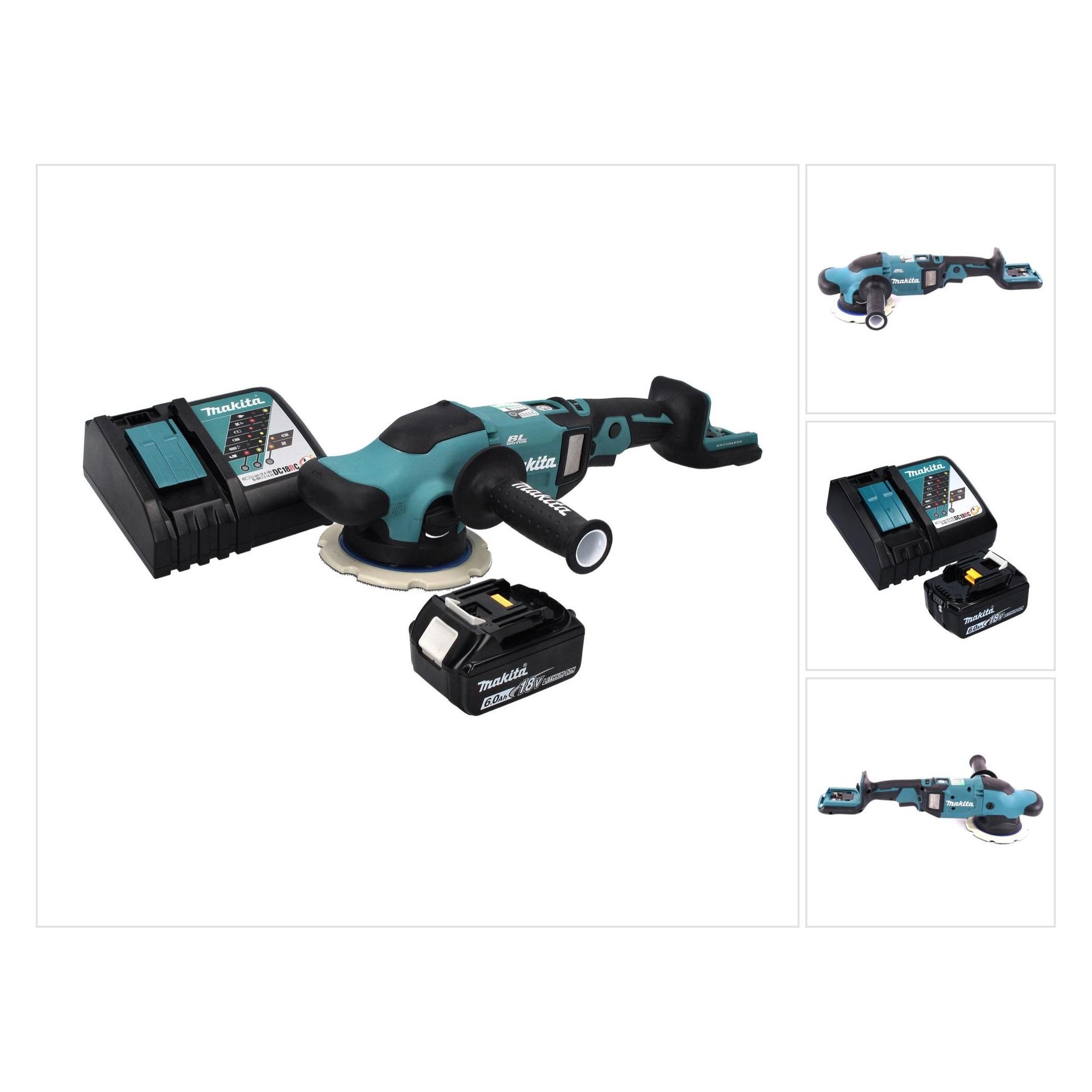 Makita DPO 600 RG1 Akku Exzenterpolierer 18 V 150 mm XPT Brushless + 1x Akku 6,0 Ah + Ladegerät (Exzenterpolierer) (DPO600RG1)