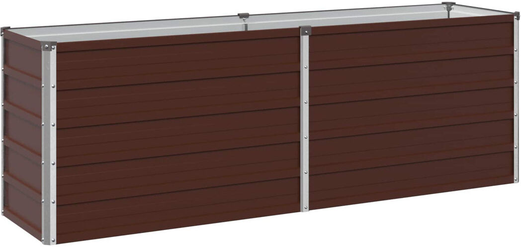 Rio Outdoor Raised Garden Bed Brown 55cm H x 160cm W x 40cm D