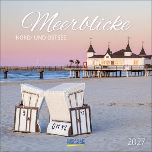 Korsch Bildkalender Meerblicke - Nord- und Ostsee, Jahr 2027, Motiv: Landschaftsbilder, Broschürenkalender, 30 x 30cm