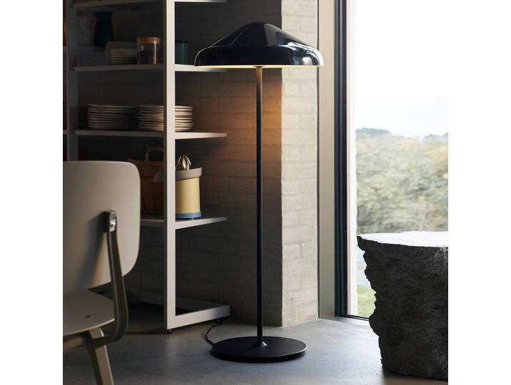 Design vloerlamp Pao, zwart, Woon-/ Eetkamer, metaal, Design, vloerlamp