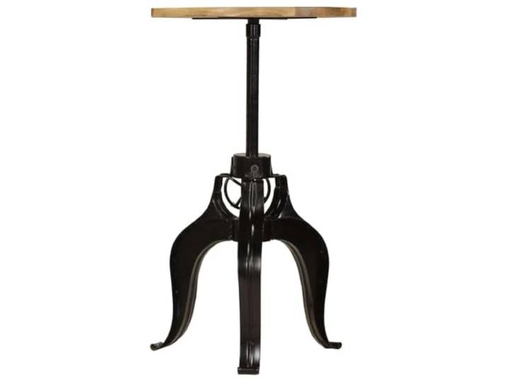 HKQWPBF Bartisch Massivholz Mango 60×76-110 cm Stahlgestell Massives Mangoholz,Stahlgestell,Industrie Design,höhenverstellbar 76-110 cm,leichter Aufbau