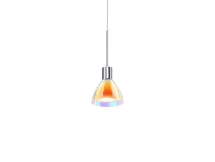 Bruck Pendelleuchte Silva Neo LED, buntes Glas, Made in Germany