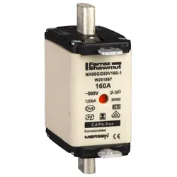 Schneider Electric DF2FGN100 Sicherungspatrone DIN 00mit Messern, gG 100A, ohne Anzeige  - 9 Stück