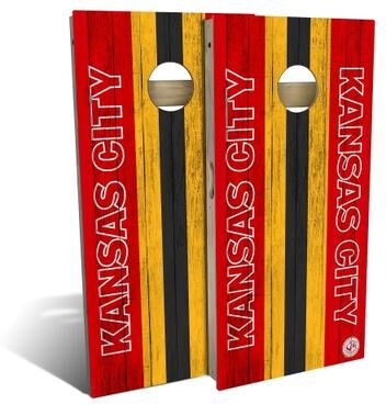 Skip's Garage Kansas City Football Outdoor Cornhole Board Set