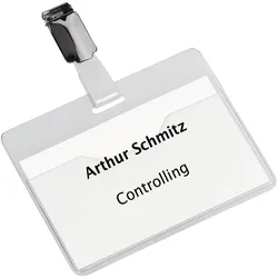 DURABLE Namensschilder mit Clip 9,0 x 6,0 cm - 25 Stück