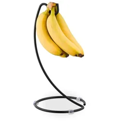 Relaxdays Schwarzer Bananenhalter Schwarz