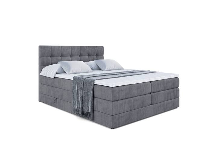 Boxspringbett BERO KING 160x200 cm Dunkelgrau - Casablanca 2315