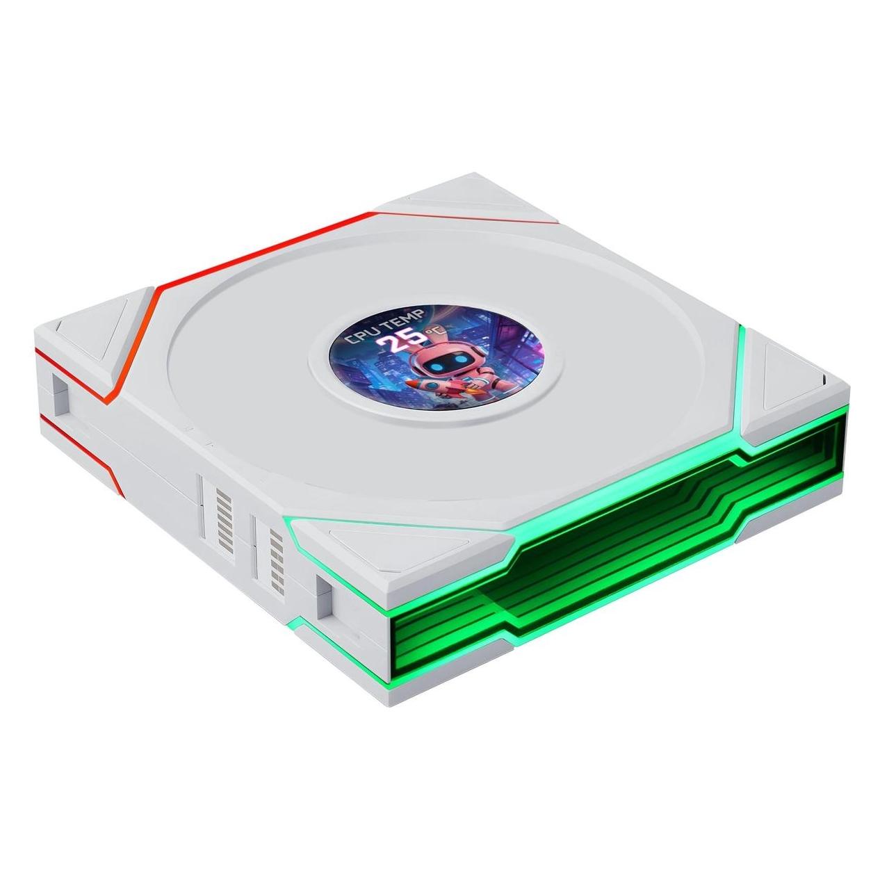 Lian-Li UNI FAN TL LCD FLEX Wireless Lüfter, ARGB und LCD - 120mm, weiss (120 mm) (G9F.12TLLCD1F1W.00)