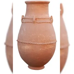 BISCOTTINI INTERNATIONAL ART TRADING BISCOTTINI Amphore mit traditionellen terrakotta-griffen aus der sahara-wüste 60x60x110 cm