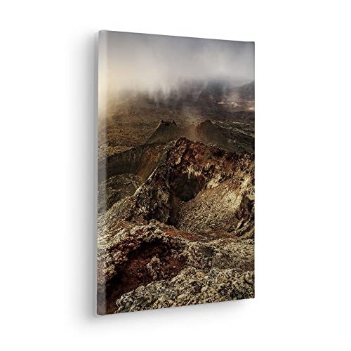 Komar Keilrahmenbild Down to Earth - Canvas Wanddecoratie Landschap - Bruin/Multicolor - B: 30 cm, H: 40 cm