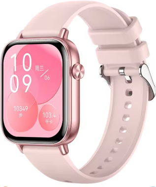 Clever Finds Watch Lite AMOLED Smart Watch With GPS Bluetooth Calling And Long Battery Life pink