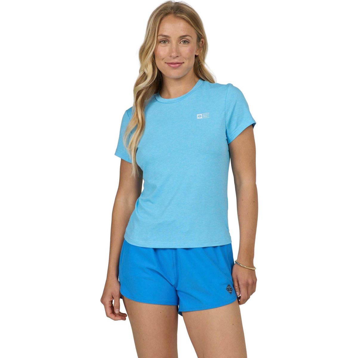 Salty Crew Alpha Tech Tee pool blue (POOL) S 20135055W-POOL-S