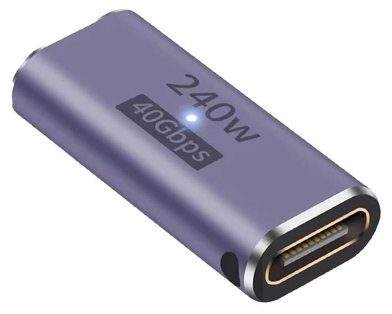 Orbit Electronic USB Koppelstuk USB-C naar USB-C, 240W, 40GBps, Grijs