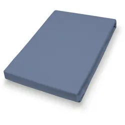 Spannbettlaken Jersey blau (BL 100x200 cm) - blau - BL 100x200 cm