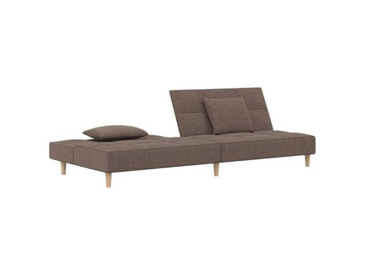 Taupe SOFA Convertible - Moderne - Canapé-lit - à 2 places - 2 personnes - avec deux oreillers - taupe tissu C724