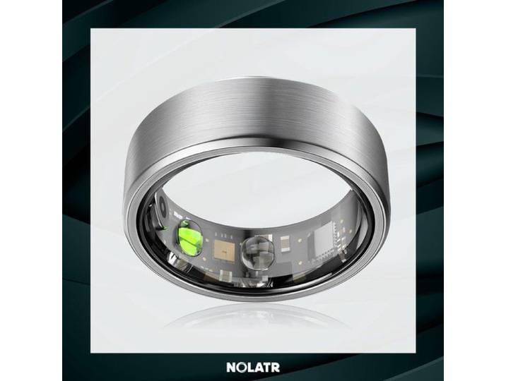 NOLATR Smart Ring CORE PLUS - Hartslagmonitor - Zilver - Maat 12