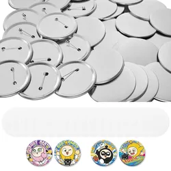 VEVOR Buttonrohlinge 100-tlg. 75mm für Buttonmaschine mit Sicherheitsnadel, Transparente Mylar-Folie & Runde Blanko-Papiere für DIY-Projekte zu Hause Schulveranstaltungen & Individuelle Studios