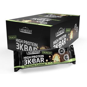 Layenberger Proteinriegel 3K Protein Bar crunchy, 15 Riegel, Pistachio, je 45 g, pro Riegel 14 g Protein