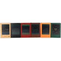 A5 Intention Note Book - LCD Wipe Screen - Orange Leather Effect - 160 Pages
