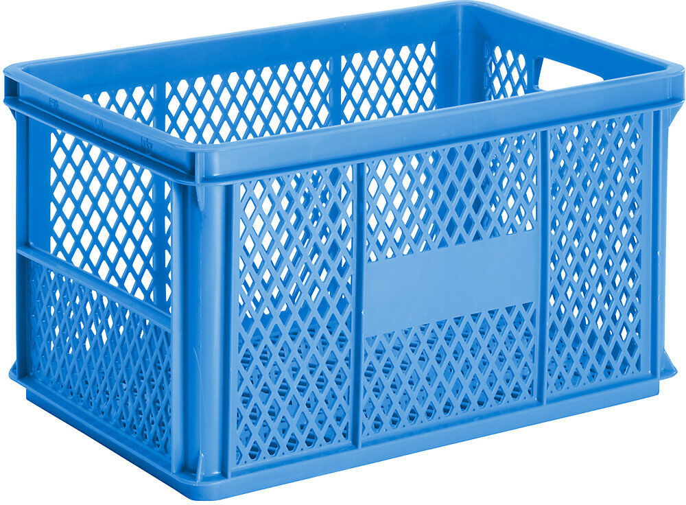 kaiserkraft Stapel- und Transportbehälter, Wände, Boden durchbrochen, Stirnseitenöffnung, Volumen 60 l, VE 4 Stk