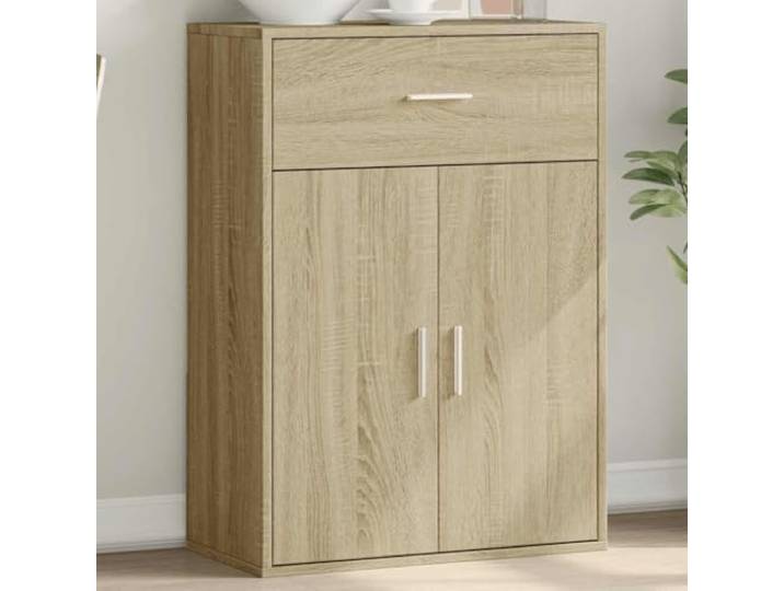 HEFZGDB Modernes Sideboard mit hoher Stabilität aus Holzwerkstoff, praktisches Sideboard in Sonoma-Eiche 60x30x84 cm zur Aufbewahrung mit reichlich Stauraum und feuchtigkeitsbeständiger