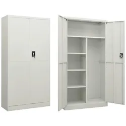 vidaXL Schließfachschrank Hellgrau 90x40x180 cm Stahl