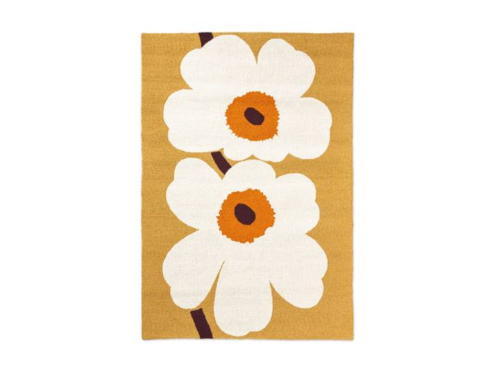 Marimekko Tapis d’extérieur Unikko anniversary Honey, 200x280 cm