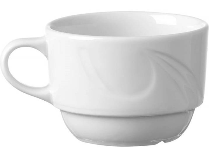 HENDI Koffiekop – Versterkte Randen – Hotelporselein – 0\,17L – Wit