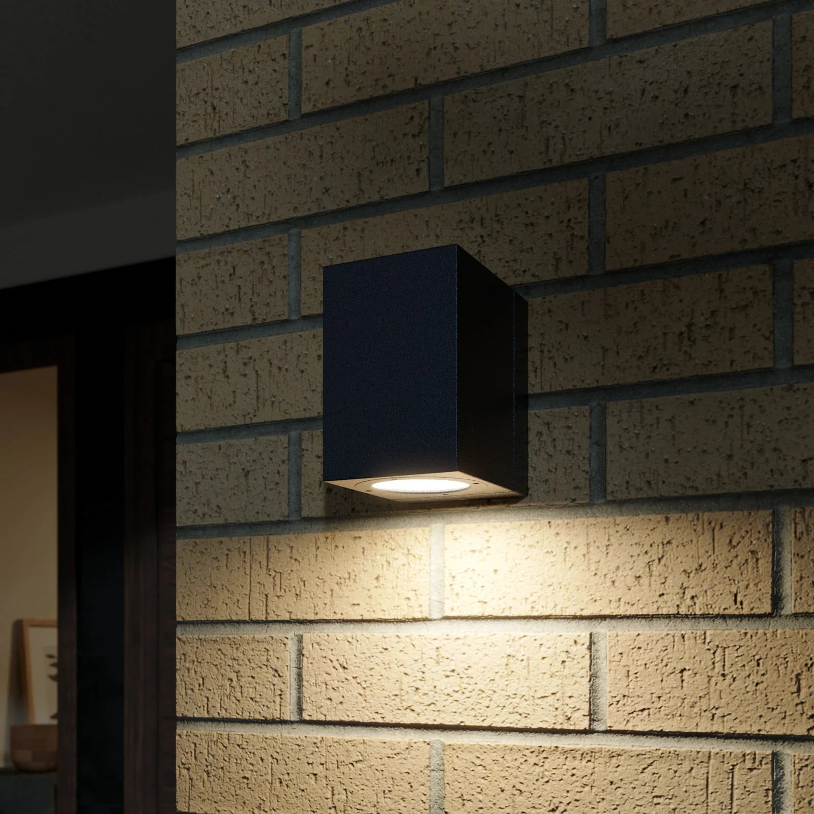 Lucande Lorik Buiten Wandlamp Graphite - Modern Metaal - Rechthoekig