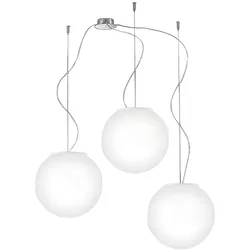 ROSSINI ILLUMINAZIONE Mehrere Hängelampen 3 Elemente Emily Rossini Group – Weißes Satinglas, 20 cm x 3, E27-IP20-Anschluss, kreative Designlösung