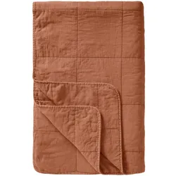 IB Laursen Vintage Quilt unifarben Baumwolldecke, 180 x 130 cm, siena