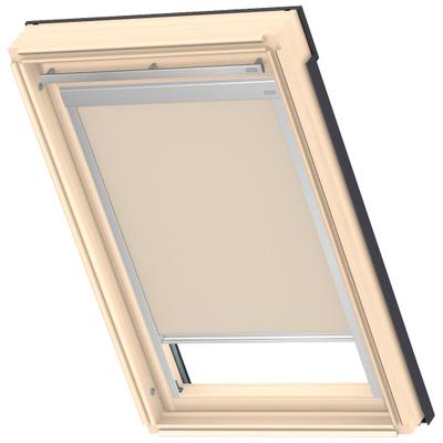 Verdunklungsrollo VELUX "DBL M08 4230", beige, M08, Aluminium, Polyester, Rollos, Verdunklungsrollo, alufarbene Führungsschienen & Griffleiste