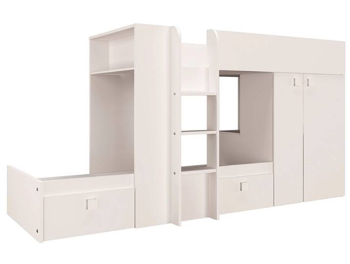 Hochbett TRENDY TRASMAN 90x200cm weiss