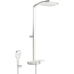 Hansa Hansaemotion Brause-Thermostat 5865017182 AP,3-strahlig, Sicherheitsglas, chrom/weiss