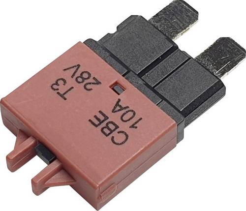 Hansor Circuit Breaker Standard, type 3, Manual Reset, 10A CBE3 Series 10A Sicherungsautomat Standard Flachsicherung 10A Rot 1St.