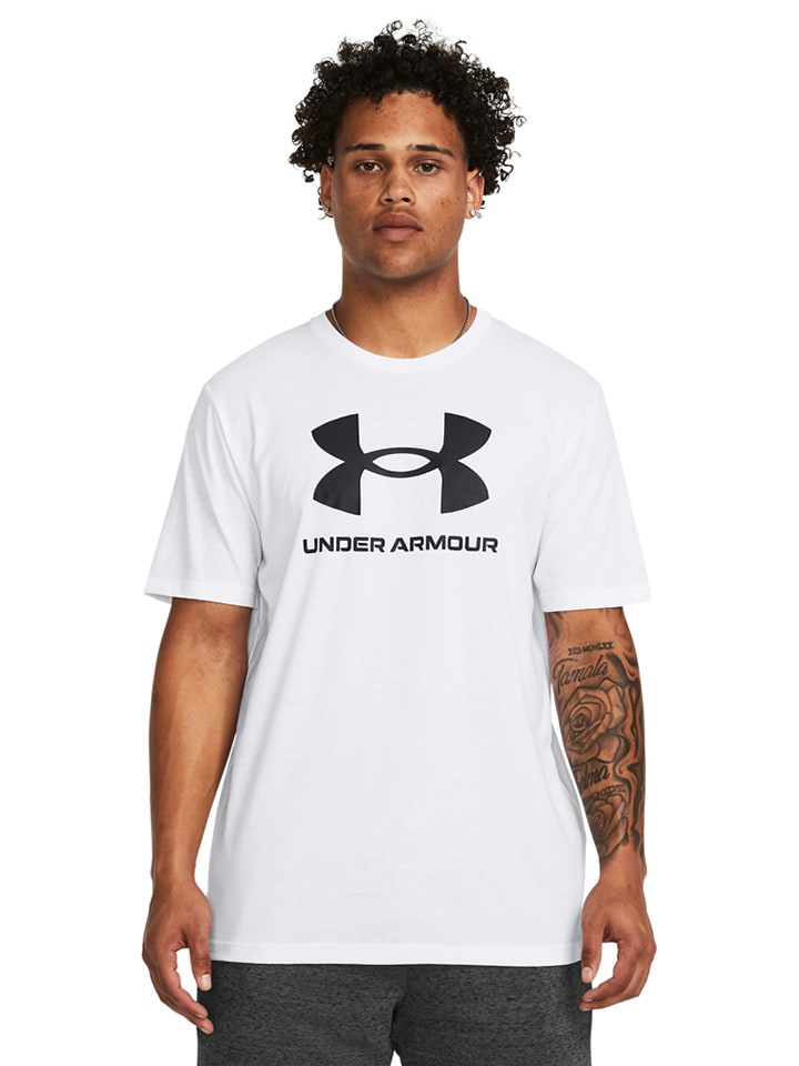 Under Armour Shirt "Sport Style" in Weiß - L