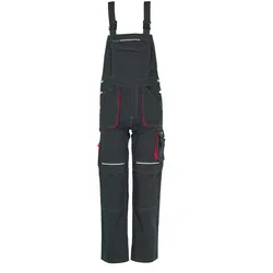 Latzhose "BASALT" - 60 - anthrazit/rot