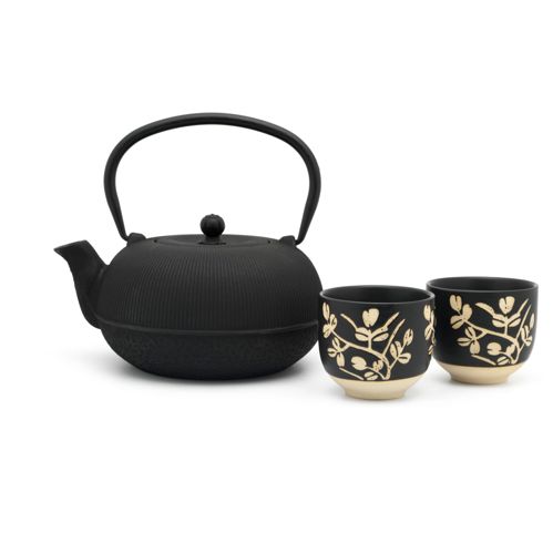 Bredemeijer Teeset Sichuan 1,0l Gusseisen + 2 Porzelanb. 153013