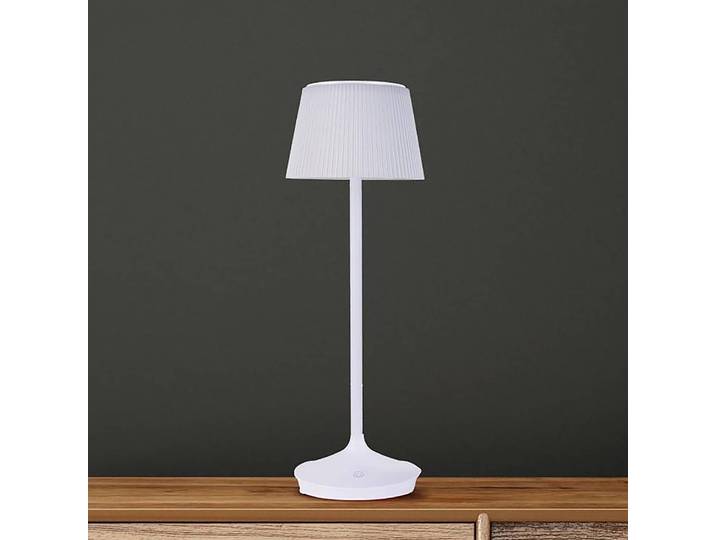 Lampe Emmi Ø 13cm Blanc/Blanc Fer verni Polycarbonate LED Module LED