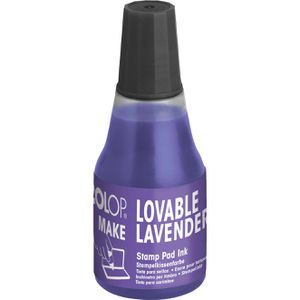 Colop Stempelfarbe Make, wasserbasiert, lovable lavender, für Schaumstoffkissen, schnelltrocknend, 25 ml